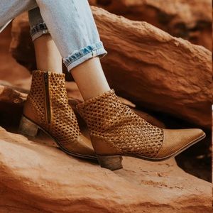 FREE PEOPLE In the Loop Woven Ankle Boot